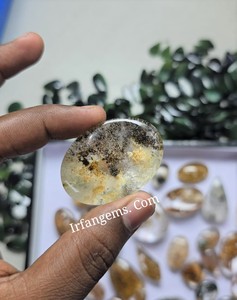 Cuarzo de Jardín Natural 100% de Alta Calidad al por Mayor, Gemas Minerales Pulidas de Formas Mixtas, Cabujones de Cuarzo de Jardín para Joyería - Product Image 3