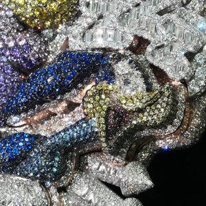 Collar con Colgante de Moissanita VVS D a Precio de Fábrica, Cadena con Nombre en Letras Estilo Hip Hop, Joyería Fina para Hombre, Chapado en Oro, Certificado - Product Image 3