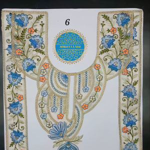 Patch brodé avancé pour col, coloré et ethnique, pour la décoration de kurtis, salwar kameez et autres vêtements, fabriqué en usine textile. - Product Image 1