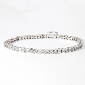 Bracelet tennis pour femme en diamants de laboratoire certifiés IGI, VVS E, or massif 9K 14K 18K, bijoux de luxe délicats, cadeau, or blanc, or jaune, or rose - Product Image 1