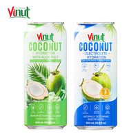 Eau de Coco Naturelle Hydratante Faible en Gras 500ml pour Boisson en Conserve, Boisson Pure, Marque Privée, Usine Vietnamienne