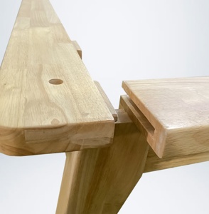 Bán buôn OEM tối giản giường bằng gỗ khung với mây mía đầu giường Nhật Bản mộc rubberwood nền tảng giường đồ nội thất phòng ngủ - Product Image 6