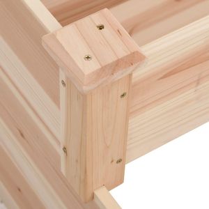 Jardinière surélevée en bois de sapin massif naturel 47,2x47,2x22,0 po pour pots de fleurs et jardinières - Product Image 6