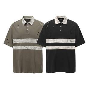 เสื้อเชิ้ตผ้าแคนวาสสีน้ำตาลสำหรับผู้ชาย แขนสั้น ลายพิมพ์ตามสั่ง สไตล์สมาร์ทแคชชวล ระบายอากาศได้ดี ดีไซน์โลโก้ด้านหน้า น้ำหนักผ้า 180 กรัม แบบทอ - Product Image 6