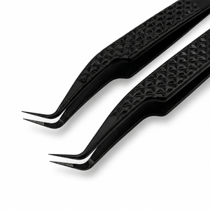 Pinzas de Precisión para Pestañas de Acero Inoxidable con Punta Suave y Diseño de Agarre de Diamante para una Aplicación Precisa - Product Image 2