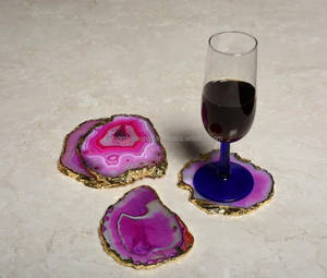New Luxury Home Office Gift Set Eco-Friendly <b>Agate</b> Stone <b>Coasters</b> Precious <b>Agate</b> Slice Placemats Natural Stone Antique Imitation - Product Image 2