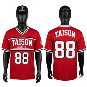 Premium 180 GSM Polyester Mesh Retro Jersey Red Black <b>White</b> <b>Panel</b> Design Sublimation Custom Logo - Product Image 1