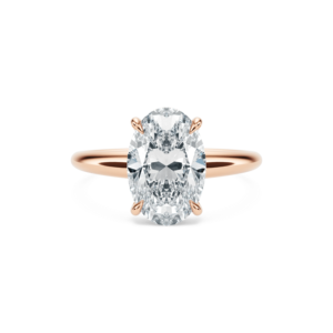 Skinny Willa Lab Grown Diamond <b>Ring</b>-Custom Oval Cut 14K Solid Gold 3.00 Carat Jewelry for <b>Wedding</b> Engagement Anniversary Gift - Product Image 1