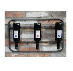 Porte-bouteilles mural en métal, support à verres, étagère murale multifonction en métal pour la maison, le bar, la cuisine, la salle à manger - Product Image 6