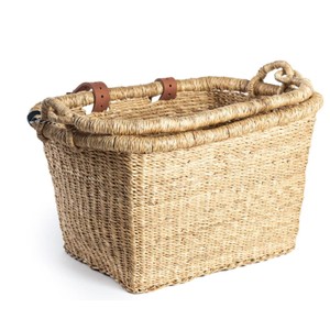 Cestas de Paja Tejidas Naturales al por Mayor, Cestas Decorativas Hechas a Mano con Asas, Decoración Sostenible para Guardería y Sala de Estar - Product Image 5