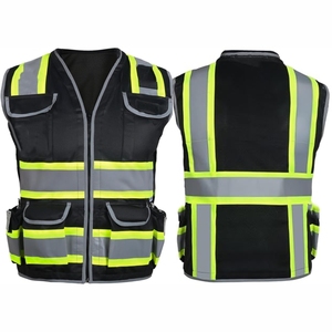 เสื้อกั๊กนิรภัยแบบสะท้อนแสง OEM ODM สำหรับวิศวกร มองเห็นได้ชัดเจน มีหลายกระเป๋า ระบายอากาศได้ดี เสื้อกั๊กอเนกประสงค์สำหรับทำงาน รับสกรีนโลโก้ ป้องกันแบคทีเรีย - Product Image 4