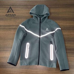 Sudadera con Capucha AIFRAN 2026 Tech Fleece para Hombre, Reflectante, de Algodón Grueso y Cálido, Deportiva, Informal, de Marca, al por Mayor - Product Image 3
