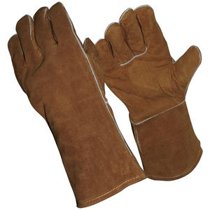 Heavy Duty Safety <b>Welders</b> Heat Resistant Work Gloves Comfortable OEM Service Best Selling Cheap Price Leather Made Long Gloves - Product Image 1