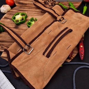 Ensemble de couteaux de chef en acier Damas durable avec étui en cuir, ensemble de couteaux de cuisine pour les tâches culinaires et l'utilisation en cuisine de restaurant - Product Image 2