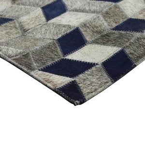 Juego de alfombras de cuero natural Premium Rayas de colores rectangulares modernas para el estilo de varias habitaciones - Product Image 5