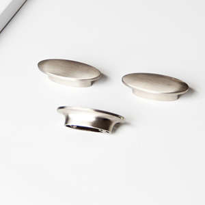 Poignée de meuble ovale moderne en alliage de zinc, poignée de tiroir minimaliste à profil bas pour cuisine, chambre, salle à manger, salle de bain, quincaillerie de mobilier - Product Image 3