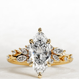 Bague de fiançailles et de mariage de luxe en or jaune 14 carats avec diamant de laboratoire ovale certifié IGI, 2,25 carats, cadeau de fête, bijoux Global Gems - Product Image 1