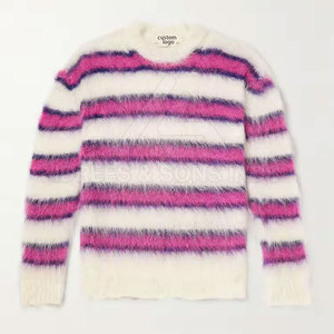 Suéter de Mohair 100% Lana de Primera Calidad, Precio de Fábrica, Color Personalizado, Transpirable, con Logotipo Frontal - Product Image 3