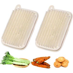 2 cepillos de cerdas suaves para fregar frutas y verduras, ideales para limpiar patatas y zanahorias - Product Image 1
