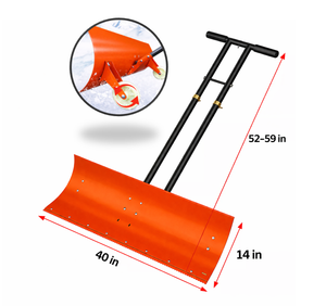 Pousse-neige robuste avec poignée réglable, lame en acier de 40 pouces de large, pelle à neige pour allée, jardin, utilisation hivernale ODGWTO008 - Product Image 2