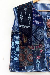 Nouveauté veste matelassée Kantha en coton faite à la main vestes de travail avec écusson manteaux veste matelassée Boho pour femmes - Product Image 4