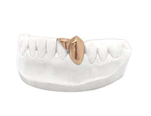 Grillz dentaire plaqué or véritable 22 carats, style hip-hop, bijoux corporels pour usage quotidien, bijoux de mode unisexe - Product Image 1