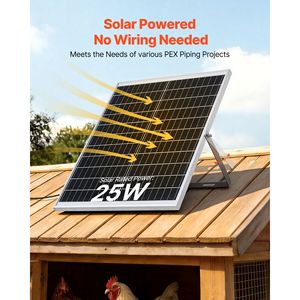Ventilatore Solare da 25W con Flusso d'Aria di 220 CFM, Angolo del Pannello Regolabile, 2030 RPM ad Alta Velocità, Installazione Flessibile e Rapida, Tipo Leggero - Product Image 2