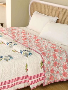 Edredón Floral Estampado de Algodón, Decoración Tradicional para el Hogar, Ropa de Cama para Todas las Temporadas - Product Image 5