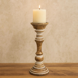 Elegante Portavelas Redondo de Madera para Decoración del Hogar, Portavelas para el Día de San Valentín con Frascos para Velas - Product Image 2