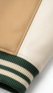 Vêtements de style streetwear américain, manches en cuir, impression par sublimation, vente en gros, vêtements authentiques de baseball - Product Image 4