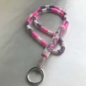 Trendy Beaded Neck <b>Lanyard</b> for ID Cards Elegant Boho Style Badge Holder Strap Lightweight Design At Cheap Price - Product Image 1