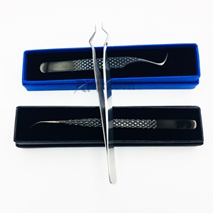 Pince à épiler pour cils en acier inoxydable de qualité supérieure, nouveau design, emballage en boîte cartonnée. - Product Image 4