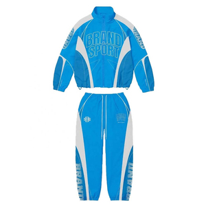 2026 New 100% Polyester Sweat <b>Suit</b> Dry Quick Nylon <b>Jogging</b> Set Zip up Windbreaker Jacket and Tracksuits Set - Product Image 5