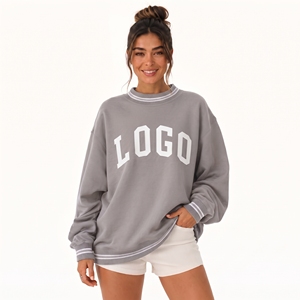 Wholesale Autumn Casual <b>Women's</b> Mock Neck <b>Sweatshirt</b> Oversized Pullover <b>Sweatshirt</b> <b>for</b> <b>Women</b> <b>Long</b> Sleeve Cotton Fleece Hoodies - Product Image 1