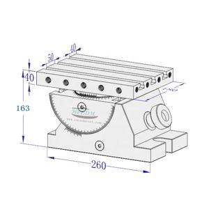 HPEDM präzisionsstahl universwinkel-rotations-arbeitstisch für CNC-Bearbeitungszentrum HE-R06917 herstellen - Product Image 2