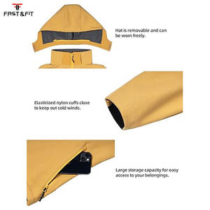 Custom Printed Knitted Plain Dyed Softshell Jacket Women 100% Polyester Waterproof Windproof Breathable <b>Light</b> Weight for Winter - Product Image 6