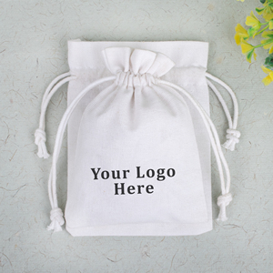 Custom Cotton <b>Drawstring</b> <b>Bag</b> With Logo Printing For Gift Packaging Craft Use Handmade Container Pouch - Product Image 5