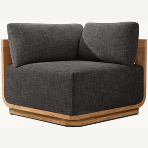 Fauteuil d'angle en teck de bonne qualité, design moderne, adapté au salon ou à la chambre, durable - Product Image 4