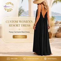 Robes d'été pour femmes 2026 – Robes longues dos nu à fines bretelles, idéales pour la plage et les vacances, parfaits comme cache-maillot de bain