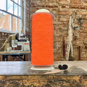 Cordón Elástico Trenzado Ecológico de 1.2 mm, Color Naranja Brillante, 100% Poliéster, Longitud Personalizada, para Bolsas, Prendas, Textiles del Hogar - Product Image 2