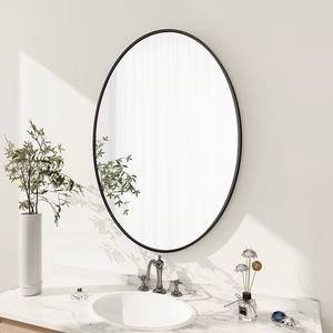 Modern <b>Round</b> Wall <b>Mirror</b> With Slim <b>Black</b> Metal Frame Decorative Bathroom Vanity <b>Mirror</b> for Bedroom Living Room From REHMAN CRAFT - Product Image 6