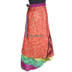 New Skirts Vintage Women Boho Silk Magic Skirt 38" <b>Sarong</b> Pareo Saree <b>Wrap</b> Skirt Wholesale Long & Silk Around Handmade Vintage - Product Image 5