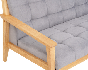 Modern Premium 3-Seater <b>Sofa</b> with Solid <b>Wood</b> <b>Frame</b> Comfortable Triple Seater Lounge Chair for Contemporary Living Room - Product Image 5