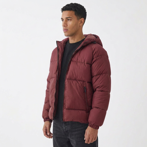 Chaqueta Acolchada Extra Grande con Capucha para Hombre, Chaqueta de Invierno Acolchada, Cálida y Aislante, Reversible, Ropa Urbana, Venta al por Mayor - Product Image 2