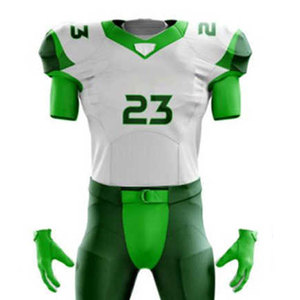 Tenues de football américain personnalisées OEM, imprimées, séchage rapide, respirantes, unisexes, manches courtes, pour adultes, entraînement et matchs. - Product Image 4