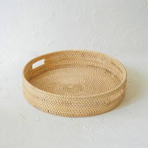 Hand Woven Natural Crafts Home <b>Kitchen</b> Decor Storage Rattan Serving <b>Trays</b> Cheap Price From Vietnam for Export - Product Image 4