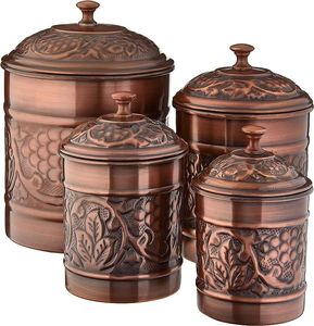 Metal Kitchen Storage Canister with <b>Lid</b> Bread <b>Bin</b> Tea Coffee Sugar Jar for Modern Kitchen - Product Image 2