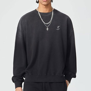 Design Your Own Logo Men Acid Wash Sweatshirt Casual Wear Latest Design Men Basics Acid Wash Sweatshirt - Product Image 2