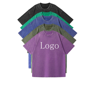 Camiseta Oversize de Alta Calidad para Hombre, 100% Algodón, Camisetas Personalizadas con Logotipo Bordado, Camiseta Unisex de Gran Gramaje con Lavado Ácido - Product Image 2