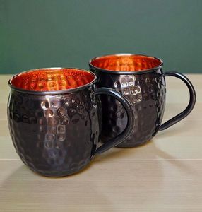 Handcrafted Pure Copper Moscow Mule <b>Mug</b> Set with Hammered Finish and <b>Reusable</b> Drinking Straws for Cocktail Bar Serving - Product Image 4